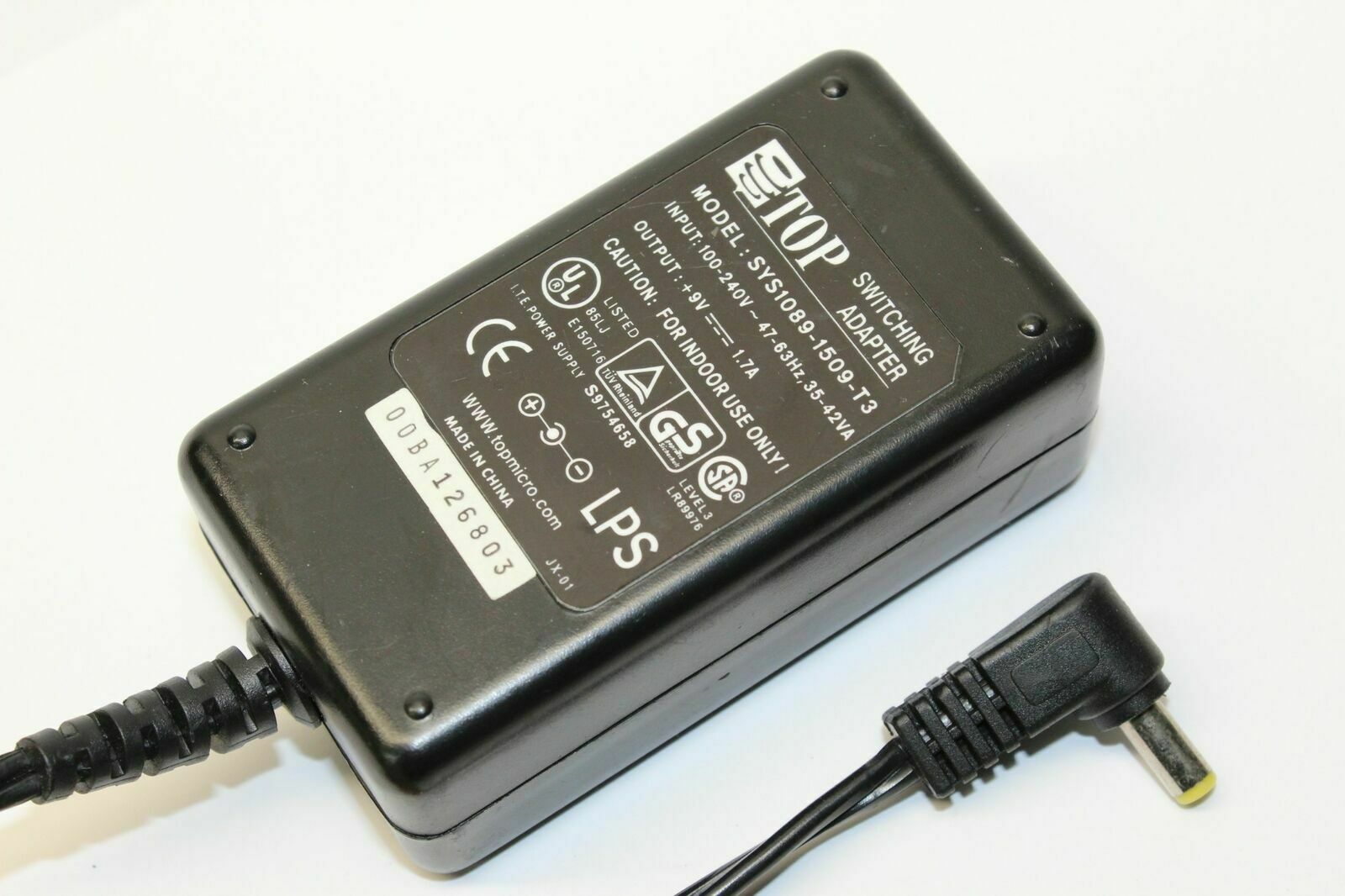 New 9V 1.7A Top SYS1089-1509-T3 Class 2 Transformer Ac Adapter
